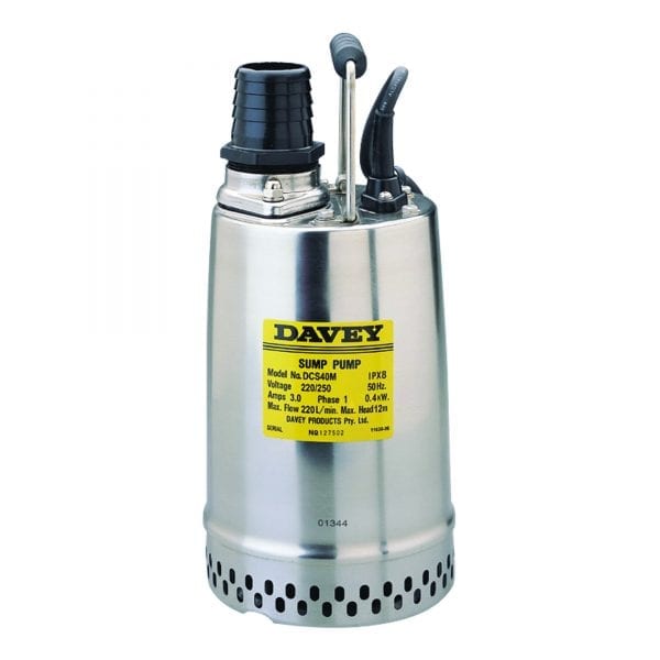 DAVEY Stainless Steel Sump Pump DCS40M