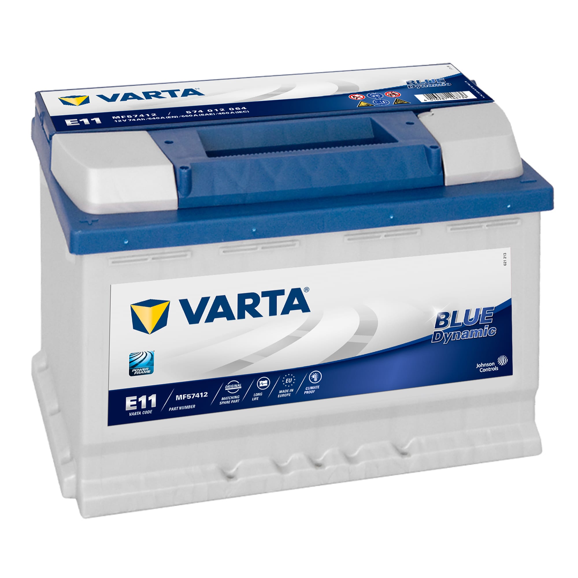 Varta E11. Car battery Varta 74Ah 12V