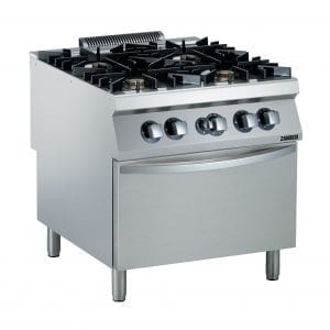 ZANUSSI EVO 900 4-Burner Gas Range 6kw (Cast Iron Grids) On Gas Oven