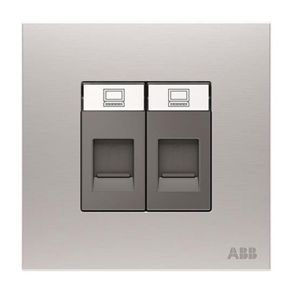 ABB Computer Outlet  RJ45 Cat, 6A, 2 Gang