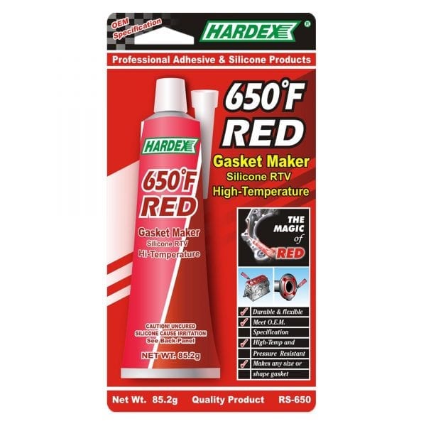 HARDEX 650°F Red RTV Silicon Gasket Maker 85.2G