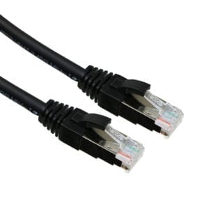 EXCEL Category 6A Patch Lead F/FTP Shielded LS0H Blade Booted 3m - Black
