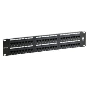 EXCEL Category 6 Unscreened Patch Panel - 48-port, 2U - Black