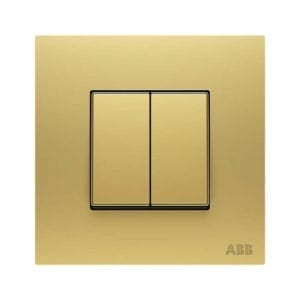 ABB Switch 2 Gang 2 Way - Matt Gold