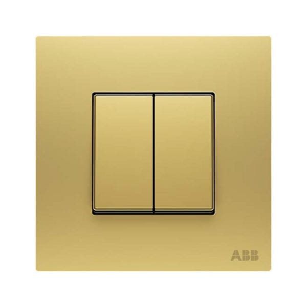ABB Switch 2 Gang 2 Way - Matt Gold