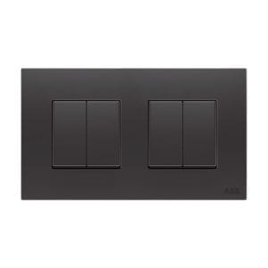ABB Switch 4 Gang 2 Way - Silk Black